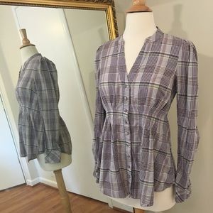 Urban Outfitters Plaid Button Down Tunic